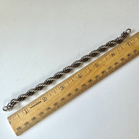 Twisted Chain Bracelet, Men and Women, silver-tone metal - Picture 6 of 7